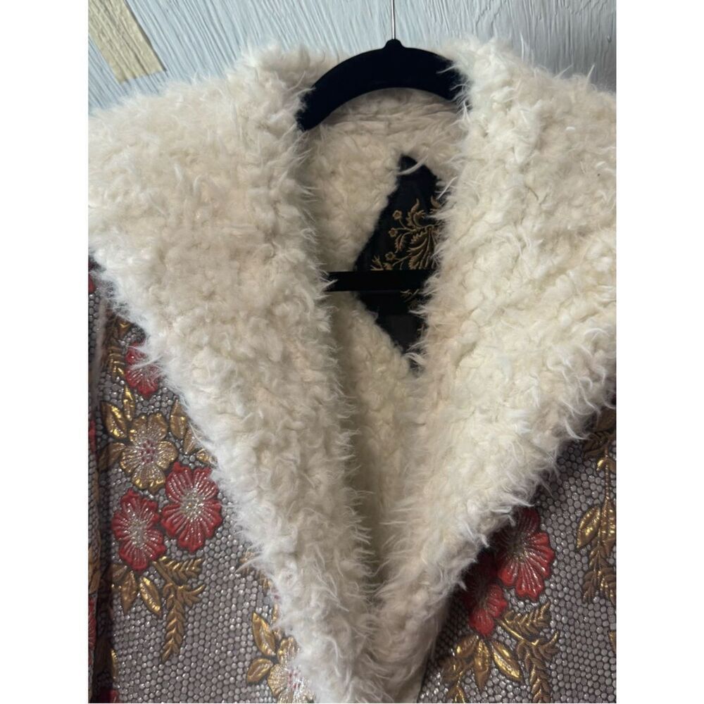 Johnny Was Biya Quarda Floral Faux Shearling Hooded Jacket Size M - Picture 8 of 16